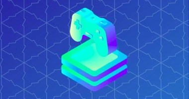 ilustração 3D de console de videogame