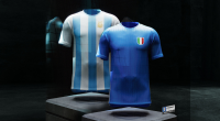 camisas das seleções da itália e Argentina