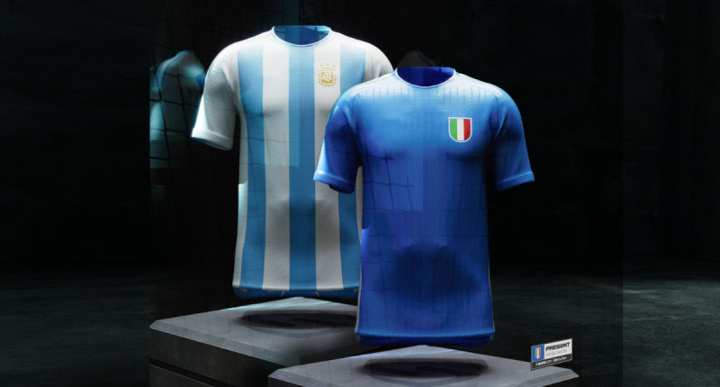 camisas das seleções da itália e Argentina