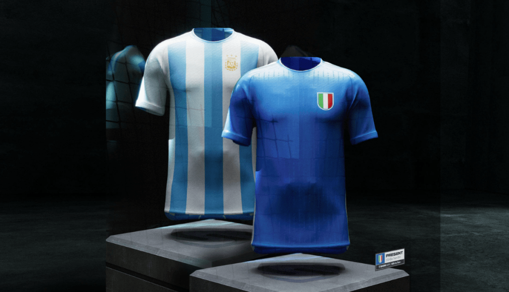 camisas das seleções da itália e Argentina