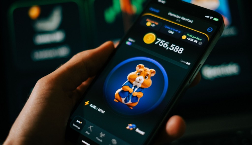 jogo hamster kombat em tela de celular