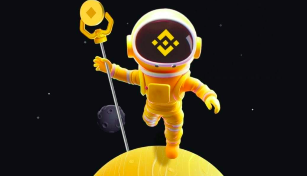 Ilustração do austronauta Moonbix jogo da Binance no Telegram