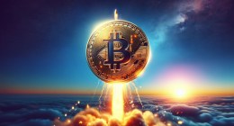 foguete de alta do bitcoin
