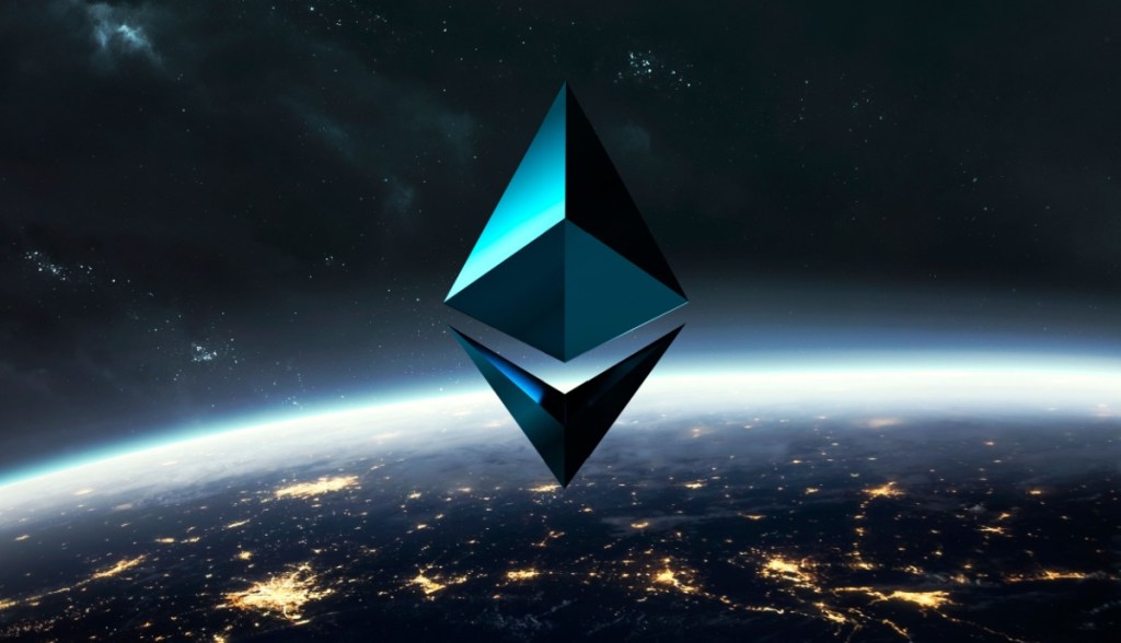 logo do ethereum no espaço