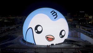 Imagem da matéria: Projeto cripto Pudgy Penguins iluminou a esfera de Las Vegas durante o Natal